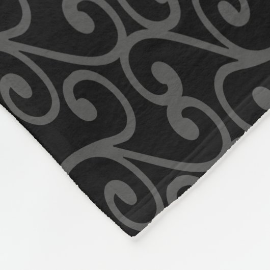 Personalisierter schwarzer fleecedecke (Ecke)