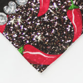 Personalisierter schwarzer fleecedecke (Ecke)