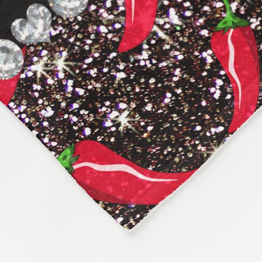 Personalisierter schwarzer fleecedecke (Ecke)