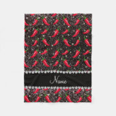 Personalisierter schwarzer fleecedecke (Vorderseite)