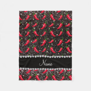 Personalisierter schwarzer fleecedecke