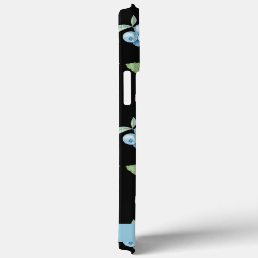 Personalisierter Schwarzer Fruchtmuster Individuel Case-Mate iPhone Hülle (Rückseite / Rechts)