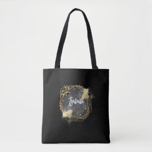 Personalisierter Schwarzer geometrischer Thermotum Tasche