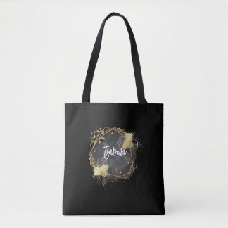 Personalisierter Schwarzer geometrischer Thermotum Tasche