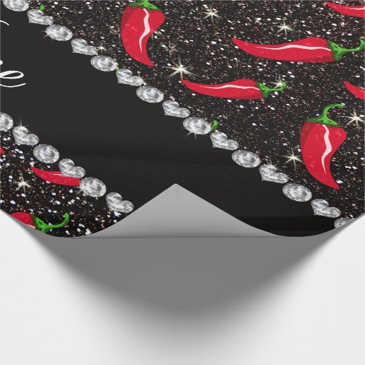 Personalisierter schwarzer geschenkpapier (Ecke)