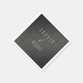 Personalisierter Schwarzer Glitzer für Tiere Serviette (Ecke)