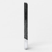 Personalisierter schwarzer Glitzer - weißer Marmor Case-Mate iPhone Hülle (Hinten/Links)