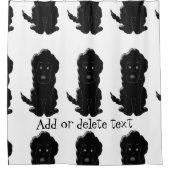 Personalisierter schwarzer goldener duschvorhang (Vorderseite)