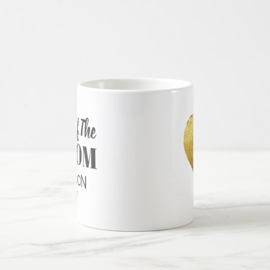 Personalisierter schwarzer Goldvater des Bräutigka Kaffeetasse (Mittel)