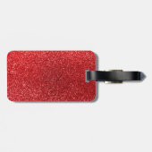 Personalisierter schwarzer griechischer roter gepäckanhänger (Rückseite horizontal)