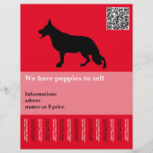 Personalisierter Schwarzer Hirtenhund Flyer (Vorne)