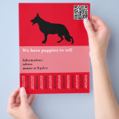 Personalisierter Schwarzer Hirtenhund Flyer (Hand)