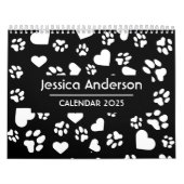 Personalisierter Schwarzer Kalender mit Paw-Drucke (Titelbild)