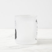 Personalisierter Schwarzer-Katze-Frostglas-Becher Mattglastasse (Mittel)