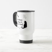 Personalisierter schwarzer Katzen-Reisebecher Reisebecher (Vorderseite Links)