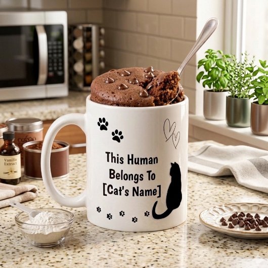 Personalisierter schwarzer Katzenbecher Kaffeetasse