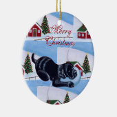 Personalisierter schwarzer keramik ornament (Rechts)