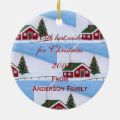 Personalisierter schwarzer keramik ornament (Hinten)