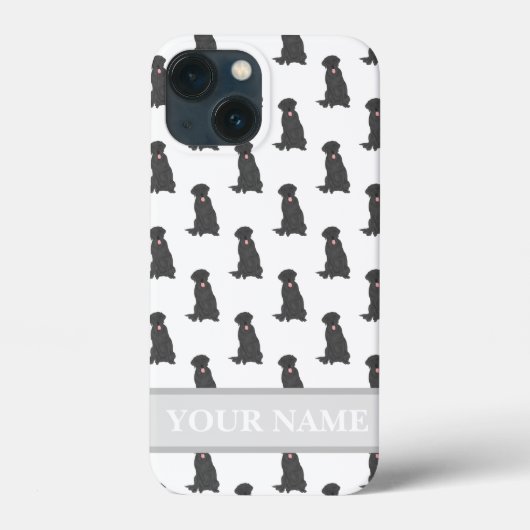 Personalisierter schwarzer Labrador Case-Mate iPhone Hülle (Rückseite)