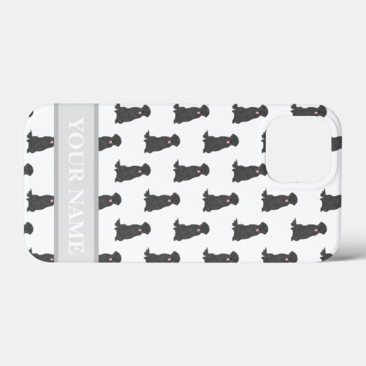 Personalisierter schwarzer Labrador Case-Mate iPhone Hülle (Rückseite (Horizontal))