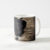 Personalisierter schwarzer Labrador-HundeFoto-und Kaffeetasse (VorderseiteRechts)
