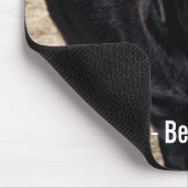 Personalisierter schwarzer Labrador-HundeFoto-und Mousepad (Ecke)
