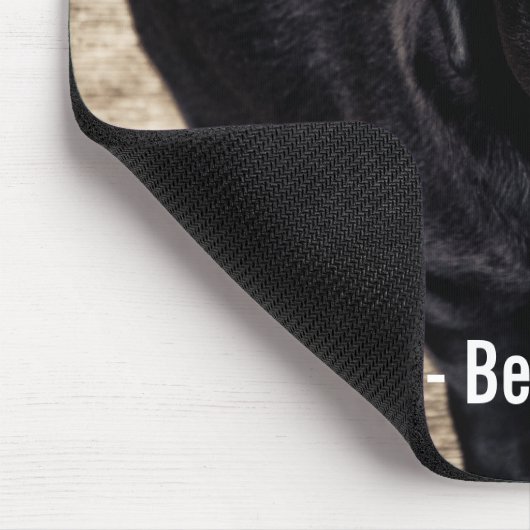 Personalisierter schwarzer Labrador-HundeFoto-und Mousepad (Ecke)