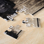 Personalisierter schwarzer Labrador-HundeFoto-und Puzzle (Seite)