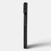 Personalisierter schwarzer Ledereffekt Mit Monogra Case-Mate iPhone Hülle (Rückseite / Links)