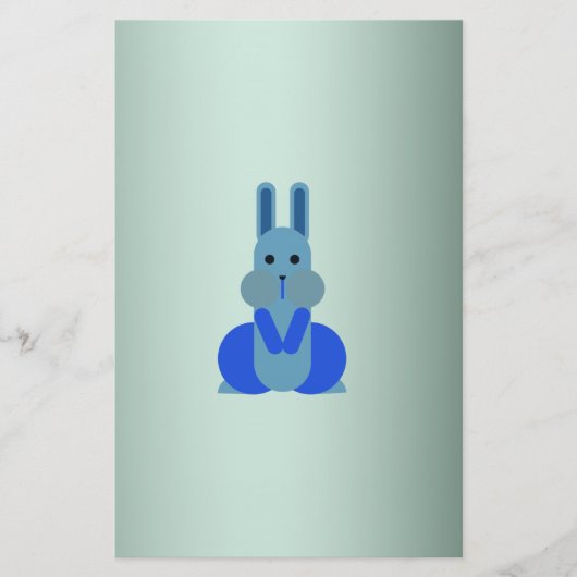 Personalisierter schwarzer mit Augen Herr Bunny Briefpapier (Vorderseite)