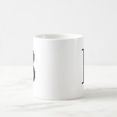 Personalisierter schwarzer Monogramm-Buchstabe B Kaffeetasse (Mittel)
