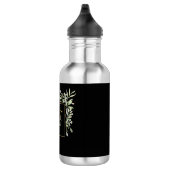 Personalisierter Schwarzer Monogramm-Grüner Edelstahlflasche (Rechts)