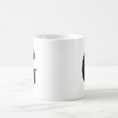 Personalisierter schwarzer Monogrammbuchstabe G Kaffeetasse (Mittel)