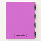 Personalisierter schwarzer Name (Rezept Journal) O Notizblock (Rückseite)