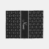 Personalisierter schwarzer Namenscockerspaniel Fleecedecke (Vorderseite (Horizontal))