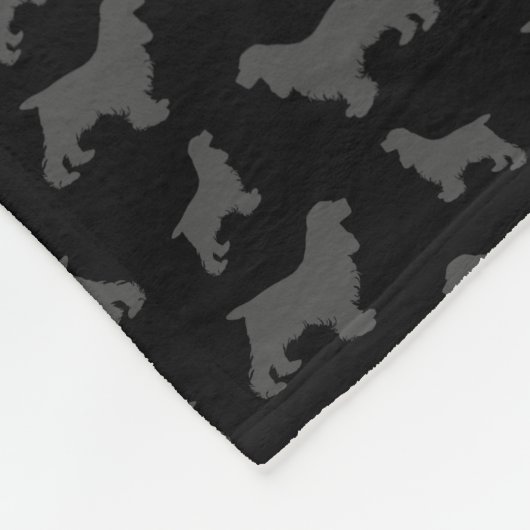 Personalisierter schwarzer Namenscockerspaniel Fleecedecke (Ecke)