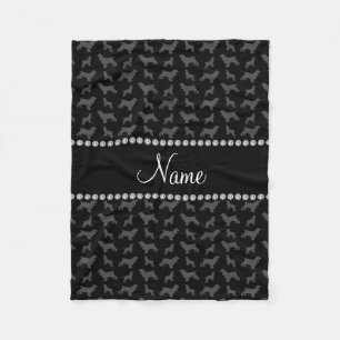 Personalisierter schwarzer Namenscockerspaniel Fleecedecke