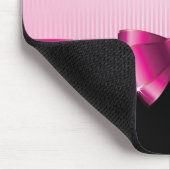 Personalisierter schwarzer PINK-GRADIENT Streifen  Mousepad (Ecke)