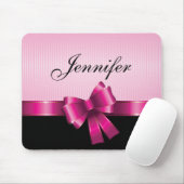 Personalisierter schwarzer PINK-GRADIENT Streifen  Mousepad (Mit Mouse)