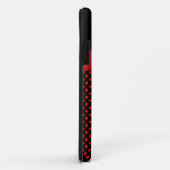 Personalisierter schwarzer, roter Polka-Punkt Case-Mate iPhone Hülle (Hinten/Rechts)