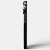 Personalisierter schwarzer Silber Glitzer Sparknam Case-Mate iPhone Hülle (Rückseite / Links)