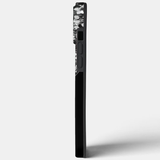 Personalisierter schwarzer Silber Glitzer Sparknam Case-Mate iPhone Hülle (Rückseite / Links)