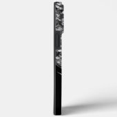 Personalisierter schwarzer Silber Glitzer Sparknam Case-Mate iPhone Hülle (Rückseite / Rechts)