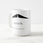 Personalisierter Schwarzer Stift Mustache Stache T Kaffeetasse (Vorderseite Links)