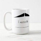 Personalisierter Schwarzer Stift Mustache Stache T Kaffeetasse (Links)