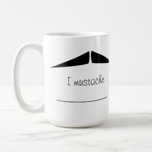 Personalisierter Schwarzer Stift Mustache Stache T Kaffeetasse
