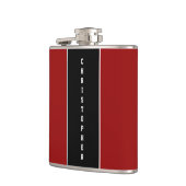 Personalisierter Schwarzer Streifen Flachmann (Links)