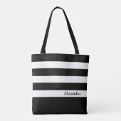 Personalisierter schwarzer Streifen Tasche (Rückseite)