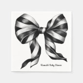 Personalisierter, schwarzer Strickbow Serviette (Vorderseite)