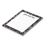 Personalisierter schwarzer Terrazzo Notepad Notizblock (Rotiert)